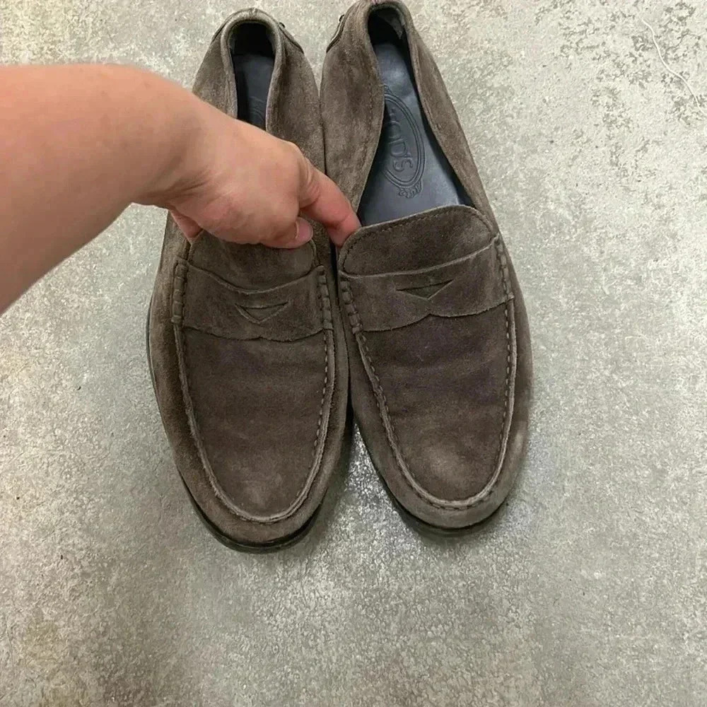 Tod’s men brown suede ‎ loafers
